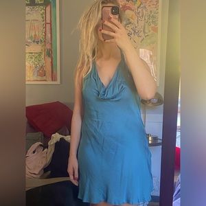 Satin cowl neck boutique dress